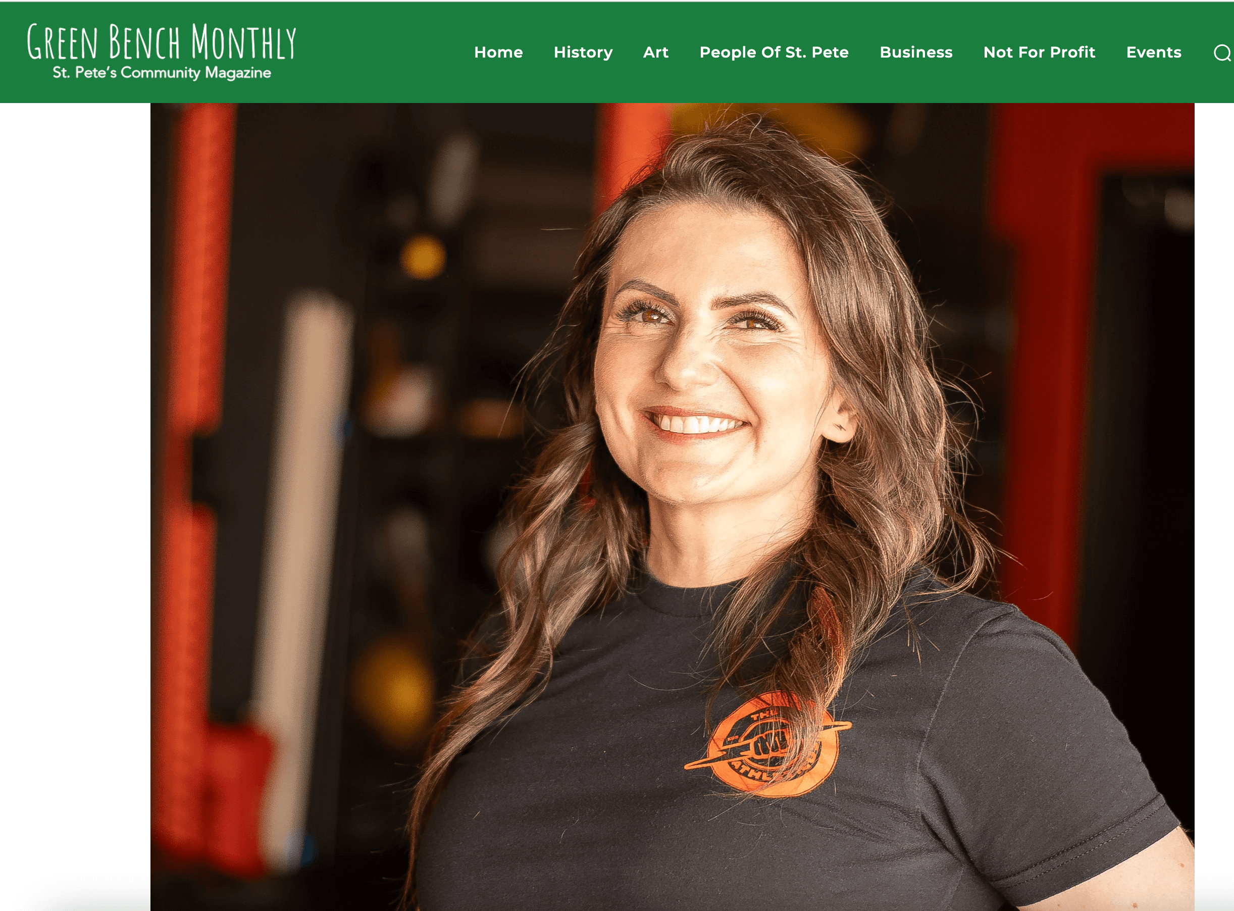 Olya Schaefer, the founder of The Athleticus Personal Training Studio, in Green Bench Monthly